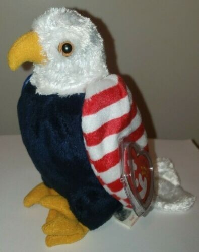 Ty Beanie Baby - SOAR the Patriotic Eagle (Exclusivo de Internet) 6" NUEVO MWMTs - Imagen 2 de 9