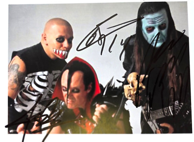 Misfits HAND  Signed presentation size A5 on glossy print by band members punk