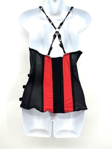 Corsetto Vintage Morbid Threads Hot Topic Rosso e Nero Taglia 34C - Foto 7 di 12