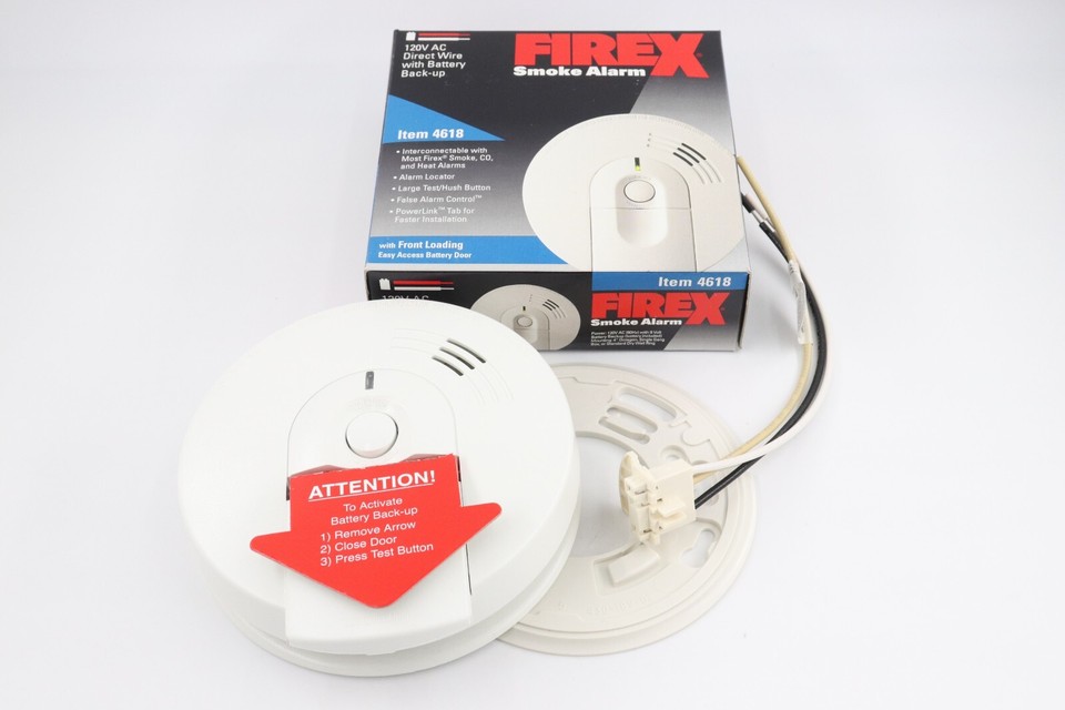 FIREX 4618 120V AC DIRECT WIRE W/ BATTERY BACK UP