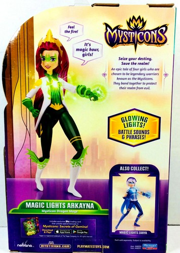 MYSTICONS MAGIC LIGHTS ARKAYNA ZARYA ACTION FIGURES NICKELODEON TOYS SET OF 2 - Picture 4 of 5