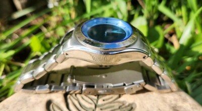 Fossil Big Tic BG-1067 32mm Quartz Blue & Silver Watch NEW Fossil Big Tic BG-1067 32mm Quartz Blue & Silver Watch NEW