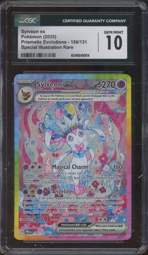 2025 Pokemon Prismatic Evolution Illustration Rare Sylveon EX Gem Mint CGC 10