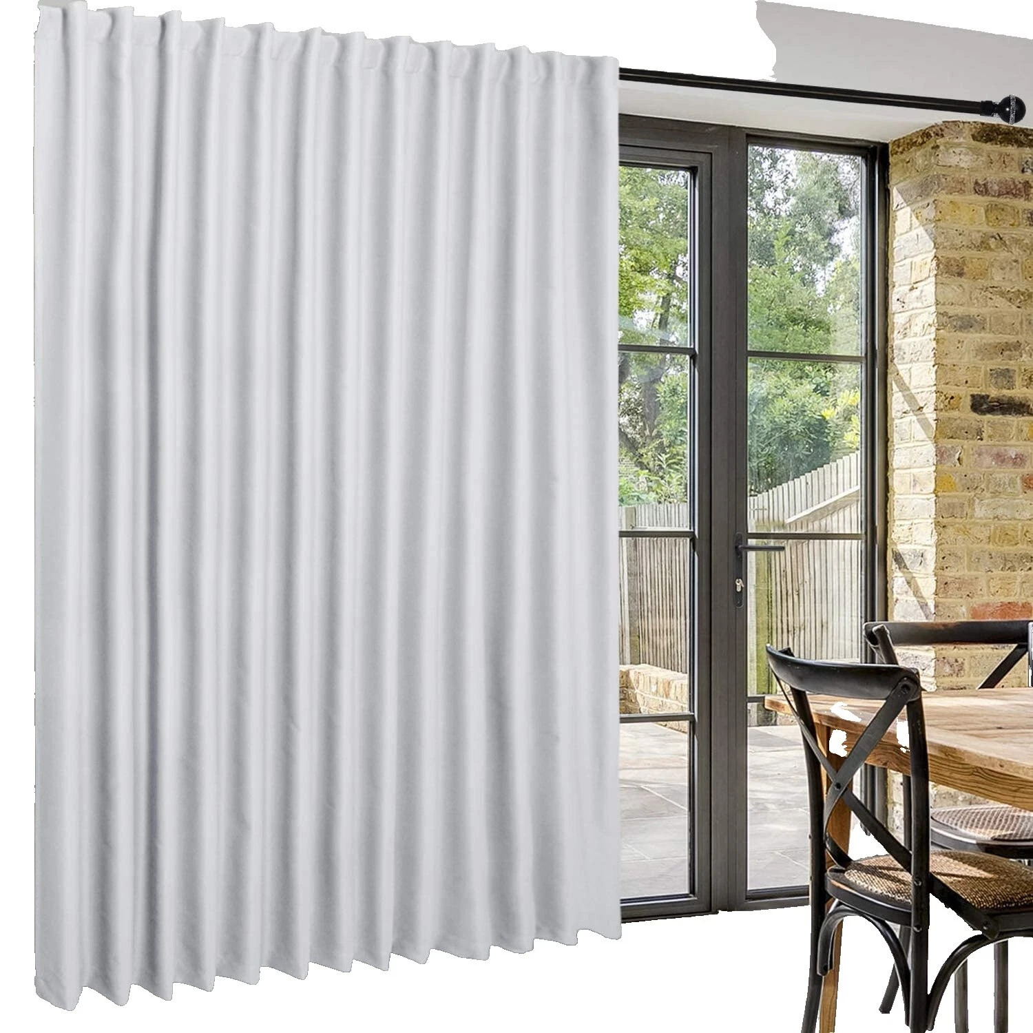 Cortinas de Porta Janela Moderno de Poliéster