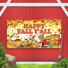 Happy Fall Y'all Backdrop Banner, Happy Fall Y'all Background Banner for Fall