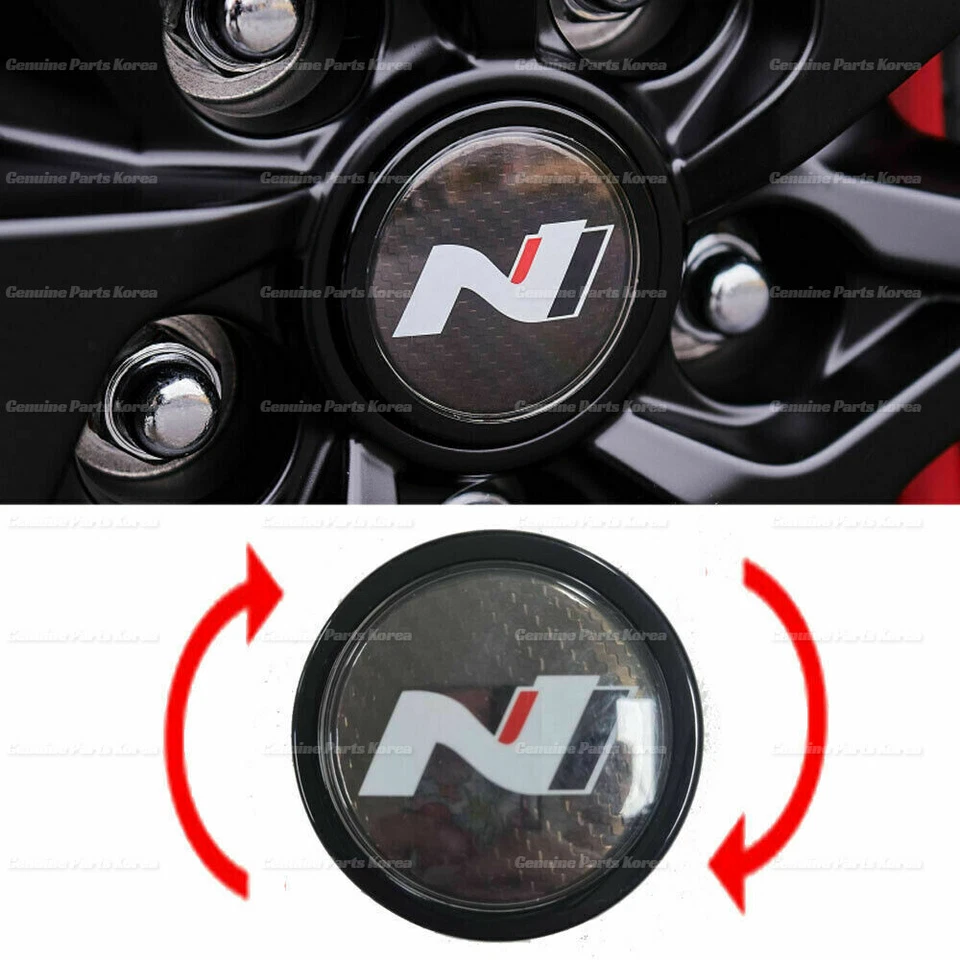 ⭐Genuino⭐ Tapacubos Centro Rueda Flotante Logo 4P 1 Juego para Hyundai Veloster N Line Foto 2 de 4