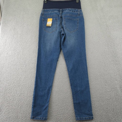 Hybrid & Company Womens Tapered Jeans Blue Stretch Pockets Denim Maternity M New - Picture 2 of 12