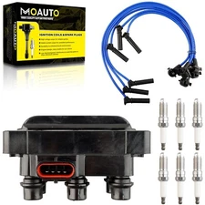 Set of 1 Ignition Coils Pack DG452 FOTZ-12029-A & 6 PCS Iridium Spark Plugs w...