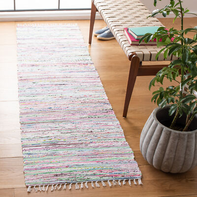 Safavieh Rag Rug LIGHT GREEN / MULTI 2'-3