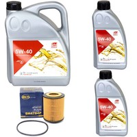 MotoröL Set MotoröL Febi Sae 5W-40 7 Liter + ÖLfilter FüR Audi A6 Avant 3.2 Fsi