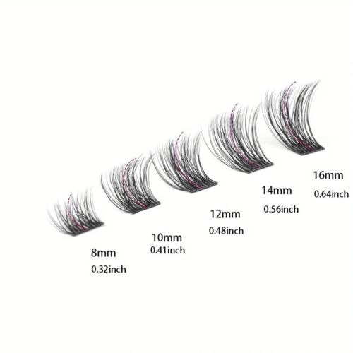 200X Eyelash Extensions Wispy D Curly Individual False Lashes Clusters DIY 8-16m - Picture 3 of 16
