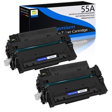 2PK Black CE255A Toner Cartridge for HP LaserJet Enterprise flow MFP M525c P3016