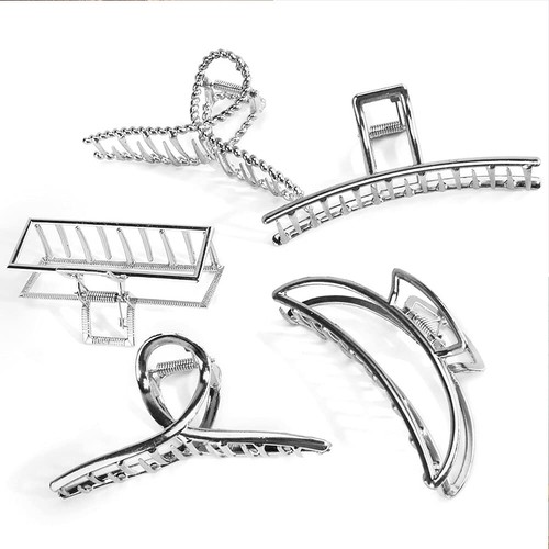 US 5-10 Pack Metal Jumbo Hair Claw Clip Large Strong Hold for Thick Hair Nonslip - Picture 41 of 49
