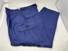 US Coast Guard Ripstop Cargo Pants Large Short Blue Work BDU Size 35 36 37 38 39