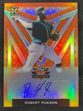 2021 Leaf Valiant ROBERT PUASON Orange Auto Parallel! xRC SP #'d /75!