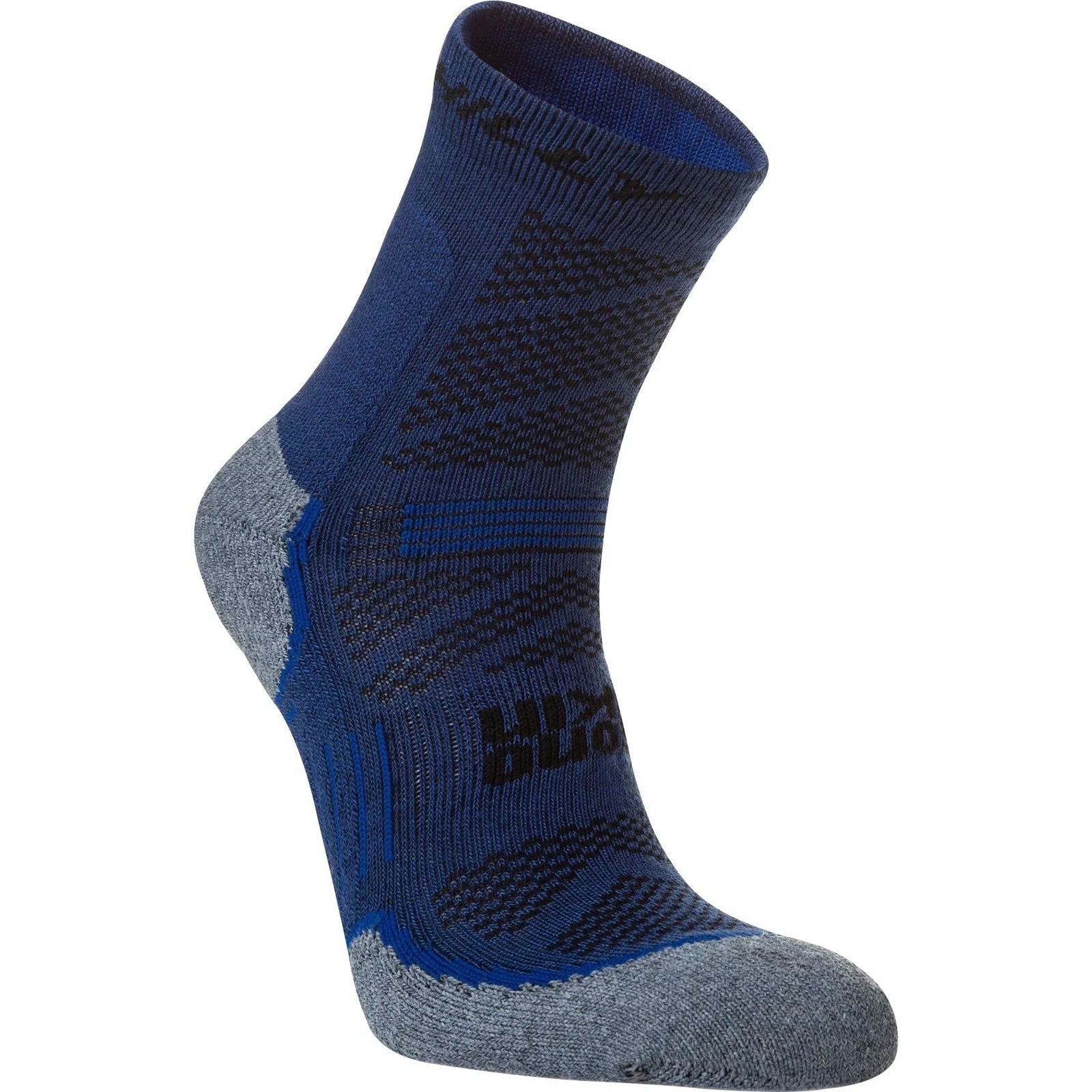 Chaussettes de course Hilly Supreme Anklet Max bleues homme rembourrées anti blister sport
