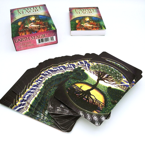 Baraja de 48 cartas de oráculo Earth Magic y guía de 180 páginas de Steven Farmer - Imagen 2 de 6