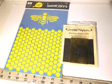 Bee Stencil Lot - Bee and Comb plastic stencil, Bee and skep metal template