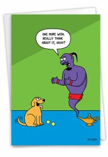 1 Funny Birthday Card with Envelope - Dog Wishes C3673BDG