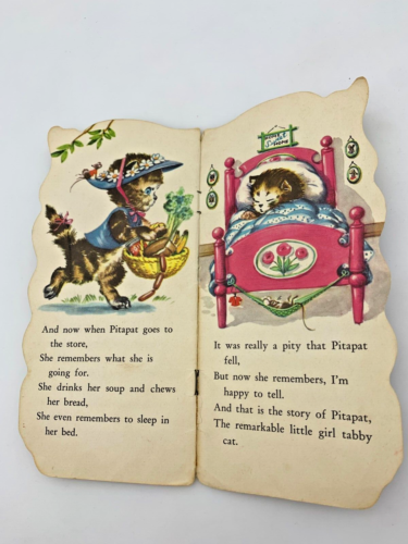 1949 Pit-a-Pat 8 pg book- F. Winship Whitman Pub damaged but great illustrations - Picture 9 of 10