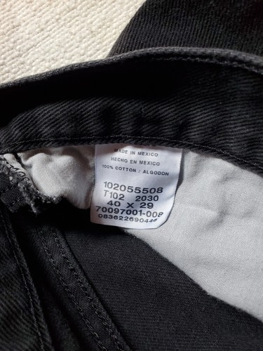 Lee Mens Relaxed Fit Jeans Double Black 40 x 29 - Picture 3 of 3
