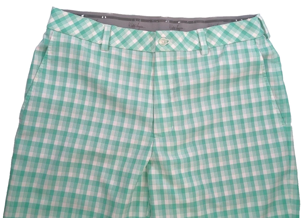 Pantalones Cortos Informales de Golf Walter Hagen Perfect 11 Cuadros Verdes Para Hombres 34 x 10 Foto 2 de 4