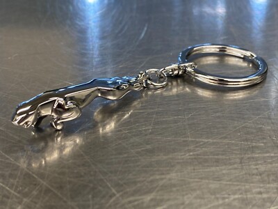 CLASSIC JAGUAR SMALL LEAPER SILVER KEY CHAIN CG5001 EACH