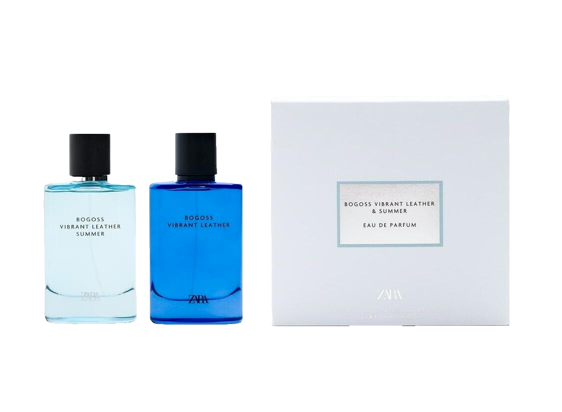 Zara Bogoss Vibrant Leather and Summer Perfume Set Edp Men 2x100ml