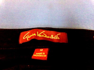 Gloria Vanderbilt Womens Black Mid Rise Amanda Straight Leg Jeans Size 10