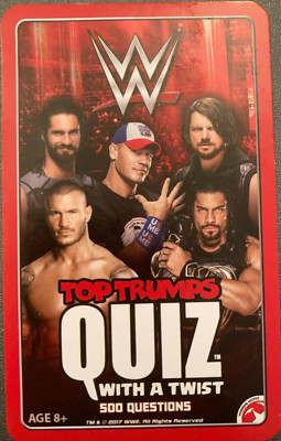 Top Trumps WWE Quiz Wrestling Sammelkarte Wählen Sie Ihre eigenen rohen Superstars 2017