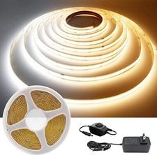 16.4ft COB Turnable Rope LightWarm White LED Strip Light3000K 24V Tape Lights...