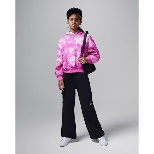 NWT Jordan Y2K Girls Fleece Cargo Pants - Size L (12-13 yrs) - Black - Picture 7 of 8