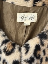 Forever 21 Plus Size Faux Fur Leopard Print Coats Cheetah Jacket