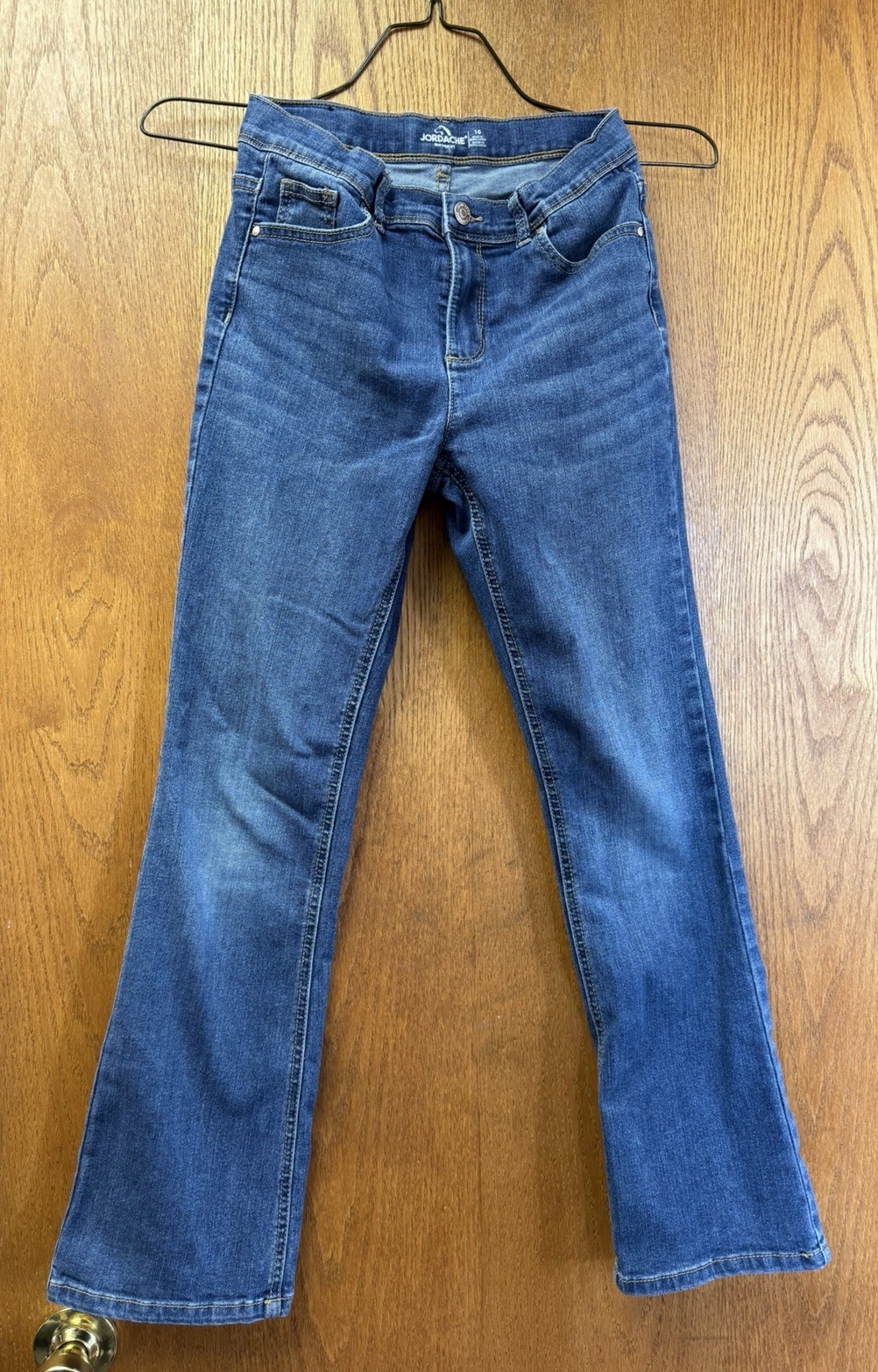 Adjustable Stretch Waist Light Blue Denim