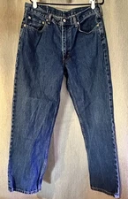Levi’s 550 Relaxed Fit Blue Denim Jeans Tapered Leg Classic Wash Mens 36x32