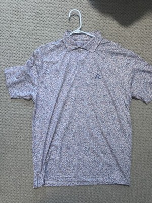Rhoback The Big D Men's Short Sleeve Performance Polo Dallas Texas Large LOGO