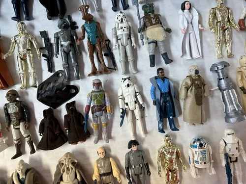 Vintage Star Wars 50 Figure LOT 1978 Kenner Original Weapons FETT R2 JAWA VADER