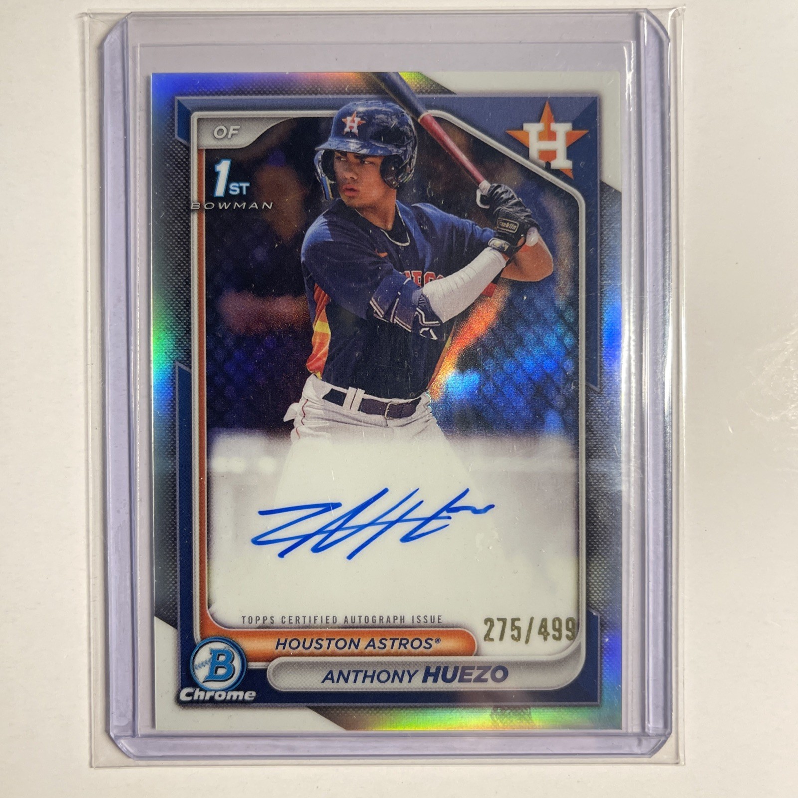 2024 Bowman - Chrome Prospect Autographs Refractor #CPA-AHU Anthony Huezo /499