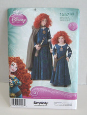 Simplicity 1557 Disney Brave Princess Merida Costume Pattern Girls' 3-6 Uncut