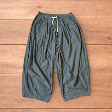 Super baggy wide leg skater corduroy trousers in grey. Size L.