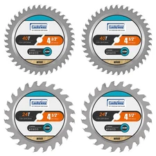 4-1/2 Inch Circular Saw Blade 24T Farming & 40T Fine Finish with 3/8 Inch Arbor