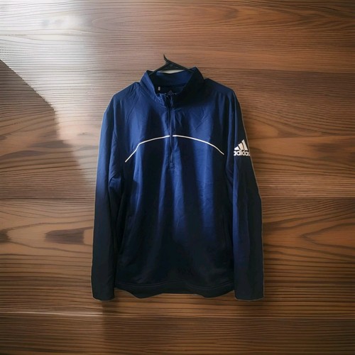 Adidas Golf Go-To 1/4 Zip Long Sleeve Navy Pullover-L-NWT $90 EC1825 - Picture 1 of 4