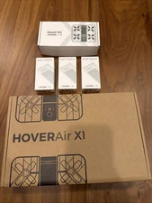 Black HOVERAir X1 Combo Plus Self-Flying Camera Pocket-Sized Drone Batteries LOT