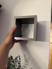 3 Piece Set Wall Decor Wooden Gray Squares