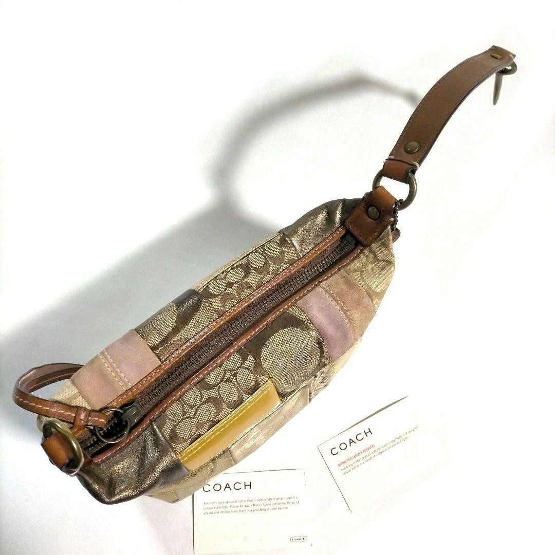 COACH Patchwork Leather Canvas Accessory Pouch Br… - image 14