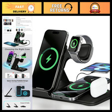 5-in-1 Wireless Charging Station for Multiple Devices, Fast Charging Dock for Ap