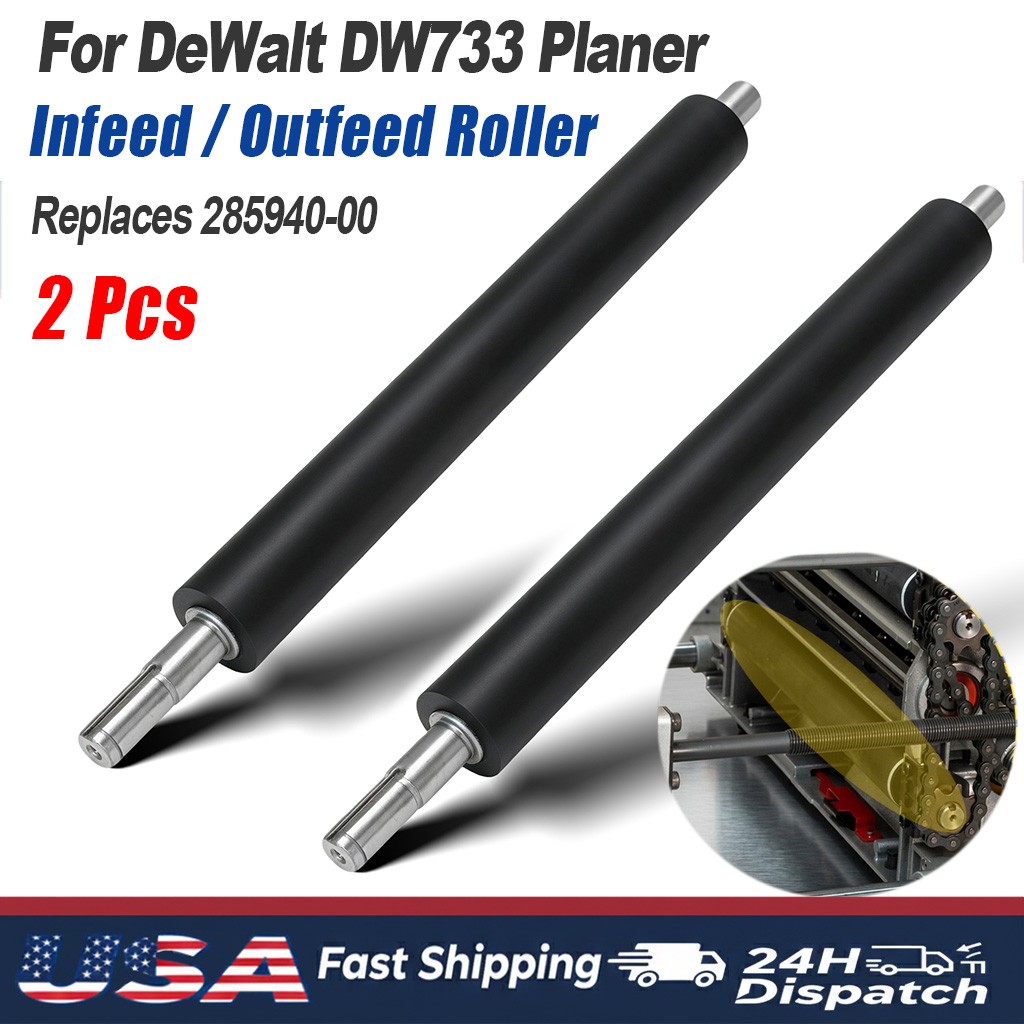 2x IF/OF Rollers For DeWalt DW733 Planer Thicknesser 285940-00 Planer Roller