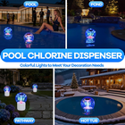 2026 Upgraded Pool Chlorine Floater with Firework Light,Solar Chlorines Floaters