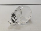 Steuben Glass Paperweight Hand Cooler Pig 3" Signed