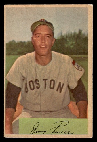 Jimmy Piersall #210 1954 Bowman card